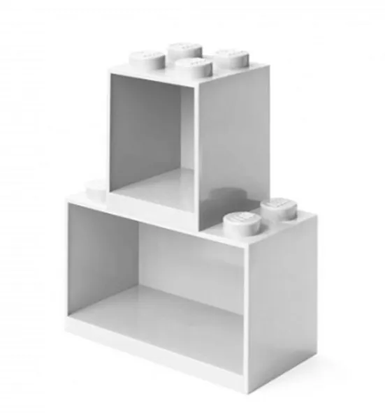 LEGO BRICK SHELF SET - WHITE
